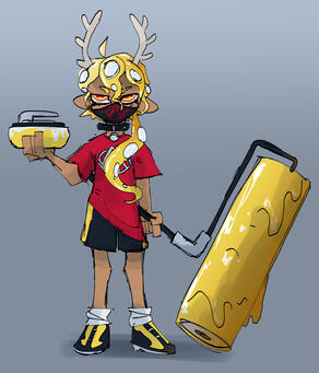 Fullbody colored and shaded sketch